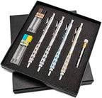 Pentel Arts GraphGear 1000 Mechanical Pencil Premium Gift Set with Refill Leads & Erasers (PG1000BXSET) (Pack of 6)