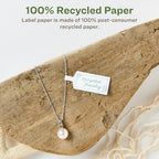 Avery® EcoFriendly Matte White Recycled Barbell Labels, 0.5" x 2.5", Matte White Labels, Permanent Adhesive, Laser/Inkjet Printable, 4,500 Total