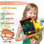 FLUESTON LCD Writing Tablet, Doodle Board Toys Gifts for 3-8 Year Old Girls Boys, 10 Inch Colorful Electronic Board Drawing Pad for Kids, Christmas Birthday Gifts for Toddler Learning Travel