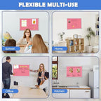 Double-Sided White Board Dry Erase Magnetic Whiteboard Wall 36x24 Pink