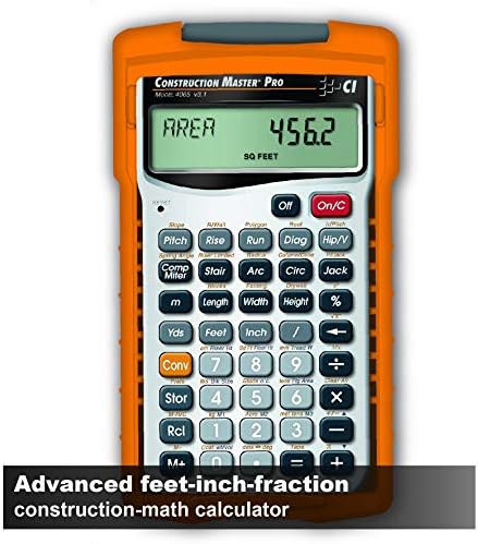 Calculated Industries Construction Master Pro Advanced Construction Math Feet-inch-Fraction Calculator Bundle for Contractors, Estimators, Builders, Framers, Remodelers, Renovators and Carpenters | Home ProjectCalc Do-It-Yourselfers Feet-Inch-Fraction ...