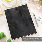 SATINIOR 5 Pack A4 Notebooks Leather Softcover Journal, Black