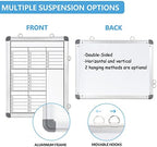 LUCYCAZ Weekly Dry Erase Board, 16" x 12" Magnetic Dry Erase Board for Wall, Hanging Double-Sided to Do List Whiteboard, Small Weekly Planning Board for School, Home, Office