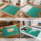 WorkLion Large self healing cutting mat: 47''x23'' Double-Sided Craft Cutting Board for Table, Slip-Resistant 5-Ply Large Cutting Mat for Sewing,Fabric & Crafts (Green/Black)