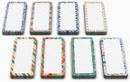 Attractivia Erase Magnetic Labels 2.8 x 1.2 in, Pattern Borders, Dry Erase Magnets, 60-Pack, White Erasable Write-On All-Purpose Labels, for Office, Education, Home, Whiteboard, Magnetic Name Tags