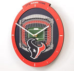 YouTheFan NFL Houston Texans StadiumView 3D Wall Clock