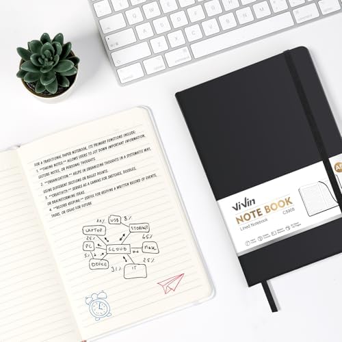 ViVin 12 Pack A5 Hardcover Lined Notebook,192 pg College Ruled 5.5x8.3