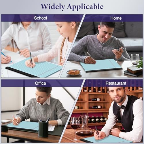 6 Pack Note Pads 11" x 9.5" Colored Legal Pads College Ruled Pink Notepad Perforated Writing Pads 80GSM Lined Paper Pads of College Ruled Paper 30 Sheets Notebook To Do List for School, Office, Home