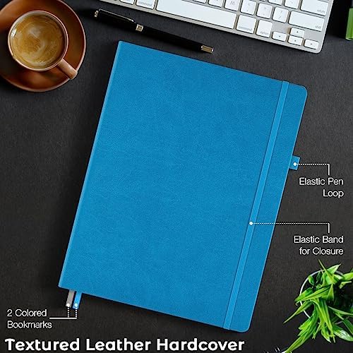 Graph Paper Notebook,Large 8.5 x 11 Hardcover Leather Journal for Women Men