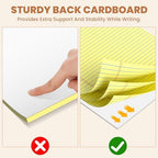 5pcs Legal Pads 8.5 x 11, Perforated Color Notepad 8.5x11, 50Sheets/Pad