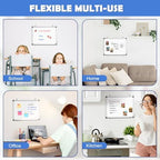 Double-Sided White Board Dry Erase Magnetic Whiteboard Wall 16x12 Silver