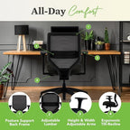 HON Solve Ergonomic Office Chair, Lumbar Support, Desk Chair, Fog