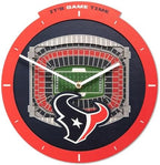 YouTheFan NFL Houston Texans StadiumView 3D Wall Clock