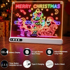 17" LED Drawing Board with 14 Light Effects & Timer, Gift for Kids Age 3-12