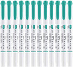 Zebra Pen MILDLINER No Bleed Highlighter, Summer Green, Dual Tip, 12-Pack