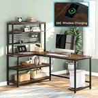 Tribesigns 55" Computer Desk Large Office Desk Study Table (Brown)