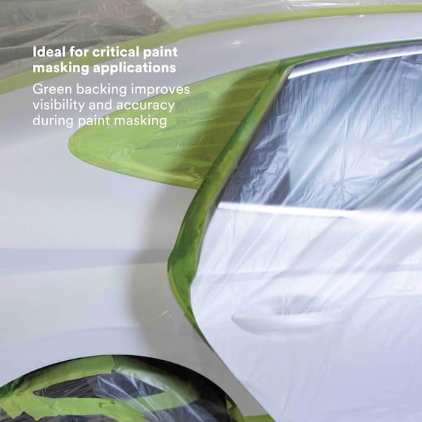 3M High Performance Green Masking Tape 401+, Superior Adhesion, Clean Removal, Highly Conformable, Paint-Bleed Resistant, 36 mm x 55 m, Individually Wrapped Roll, 1 Each