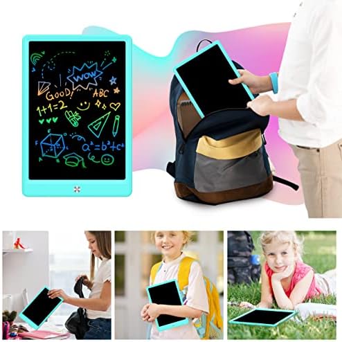 BUKEBU LCD Writing Tablet,8.5 inch Colorful Doodle Board for Kids (Blue)