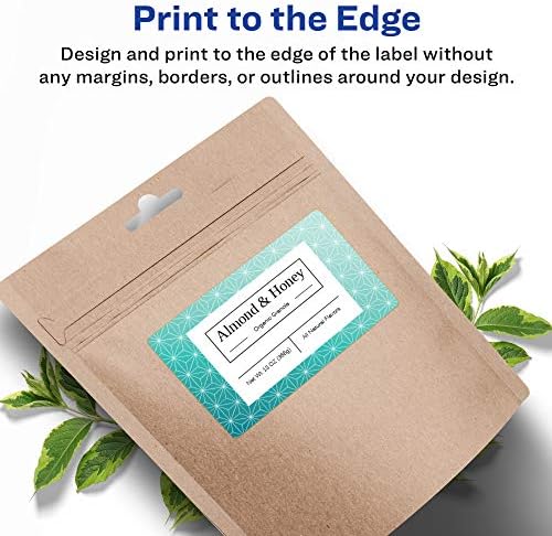 Avery® Matte White Rectangle Labels, Sure Feed® Technology, 2.5" x 5", 300 Matte White Printable Labels