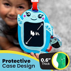 Boogie Board Sketch Pals Blitz the Football 4” LCD Writing Tablet for Kids – Reusable Mess-Free Drawing Pad with Tethered Stylus – Sensory Silicone Clip-On Travel Doodle Board Toy – Ages 3+