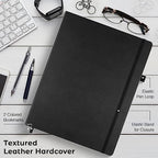 Graph Paper Notebook,Large 8.5 x 11 Hardcover Leather Journal for Women Men