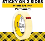 Scotch Double Sided Tape, Office and School Supplies for Arts and Crafts, Alternative to Scrapbooking Glue, 0.75 in. x 1296 in., 1 Tape Refill Roll