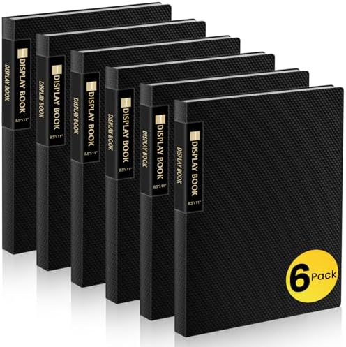 Sooez 6 Pack Binder with Plastic Sleeves 18Pocket, Displays 36 Pages 8.5x11