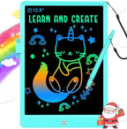 BUKEBU LCD Writing Tablet,12.5 inch Colorful Doodle Board for Kids (Blue)