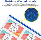 Avery® Printable Durable White Rectangle Labels, Sure Feed® Technology, 1.5" x 3.75", Print-to-the-Edge, Waterproof Labels, Laser & Pigment-Based Inkjet Compatible, 100 Total