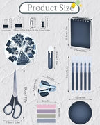 Black Desk Accessories and Organizers with Desk Organizer and 360°Rotating Pen Holder stapler Pen and a Lot of Office Black Office Supplies Beautifully Presented in a Gift Box