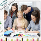Gilprop 81 Pcs School Supplies Kit Back to School Supply Bundle, Black
