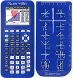 Guerrilla Silicone Case for Texas Instruments TI-84 Plus CE Color Edition Graphing Calculator With Screen protector and Graphing Ruler, Blue
