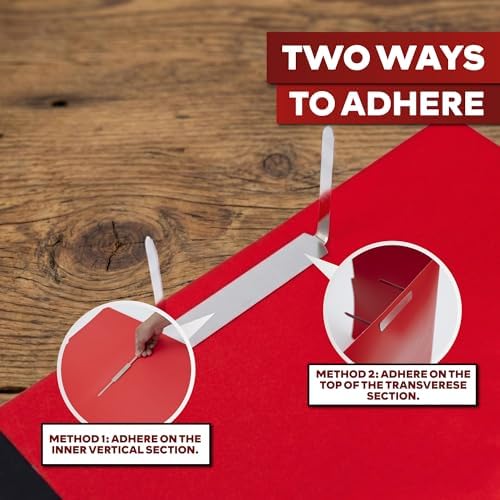 XFasten Self Adhesive Fasteners 2 Inch Capacity 500-Pack Archival-Grade Two Prong Paper Fasteners 2 Inch for Metal File Fastening, Folders, Medical Reports, Thick Paper Stacks, and Folder Accessories