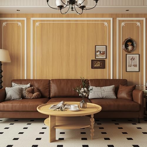 Extra Wide 48"x196" Natural Wood Contact Paper Yellow Brown Wood Vinyl