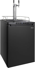 Kegco K309B-2 Double Faucet Digital Black Kegerator