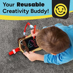 Boogie Board Sketch Pals Onyx the Dragon 4” LCD Writing Tablet for Kids – Reusable Mess-Free Drawing Pad with Tethered Stylus – Clip-On Travel Doodle Board Toy – Ages 3+
