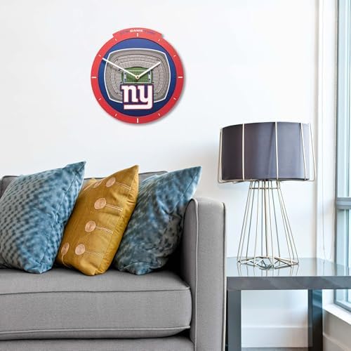 YouTheFan NFL New York Giants StadiumView 3D Wall Clock