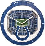 YouTheFan NFL Indianapolis Colts StadiumView 3D Wall Clock
