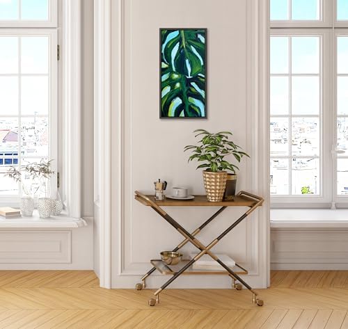Kate and Laurel Sylvie Blank Framed Canvas Wall Art; 14x26.5 Dark Gray; Vintage Modern Empty Canvas for Paint-Your-Own Art; Ready to Paint Premium Canvas Already Framed