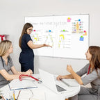 Double-Sided White Board Dry Erase Magnetic Whiteboard Wall 72x40 Foldable