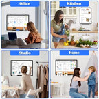 Calendar Whiteboard Dry Erase for Wall, 30" x 20" Month White Board Black
