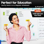 Attractivia Dry Erase Magnetic Labels 2.8 x 1.2 in, Solid Colors, Dry Erase Magnets, 60-Pack, Colored Erasable Write-On All-Purpose Labels, for Office, Education, Home, Whiteboard