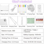 17" LED Drawing Board with 14 Light Effects & Timer, Gift for Kids Age 3-12
