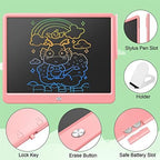 TEKFUN Girls Gifts LCD Writing Tablet 10in + 15in Set, Suitable for All Age Groups, Colorful Doodle Board Writing Pad, Christmas Toys for 3 4 5 6 7 Year Old Kids Toys Teen Girl Gifts