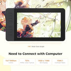 GAOMON PD1161 Drawing Tablet with Screen, Tilt, 8 Shortcut Keys, 11.6" FHD