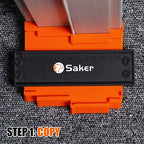 Saker Contour Gauge Profile Tool with Lock 5 Inch Orange