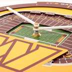 YouTheFan NFL Washington Commanders StadiumView 3D Wall Clock
