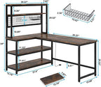 Tribesigns 55" Computer Desk Large Office Desk Study Table (Brown)