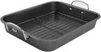 kitCom Nonstick Roasting Pan, Roaster with Rack - 16 Inch Rectangular Grill Suitable for Turkey, Roast Chicken, Ham, Dishwasher Safe (9.5QT)