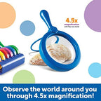 Learning Resources Primary Science Jumbo Magnifiers with Stand - 6 Pieces, Ages 3+, Science Classroom Accessories, Teacher Supplies, Observation Toys for Kids, Back to School Supplies